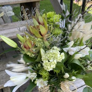 A textured natural woodsy comforting floral expression